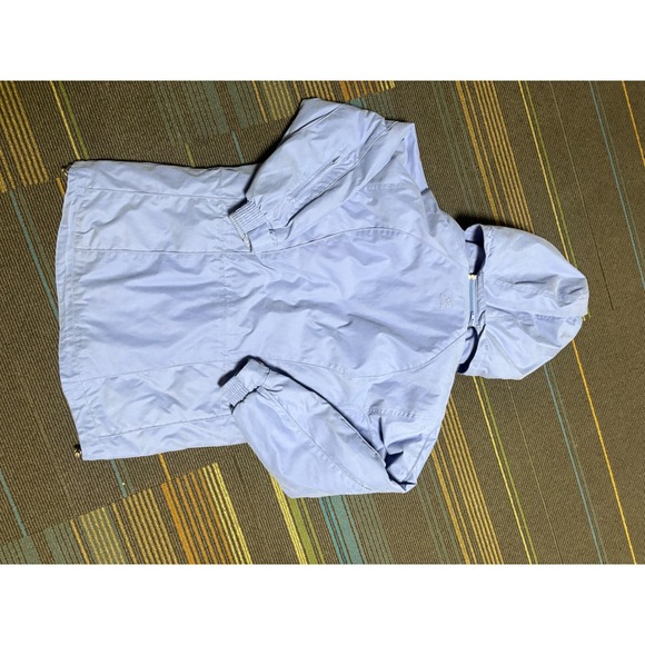 Cabelas Womens Light Blue Hooded Full Zip Waterproof Jacket Size Medium - Picture 3 of 16